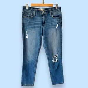 Joe’s Jeans Candace Cut Distressed Ankle Jeans Waist 29‎ Medium Wash Retro Boho